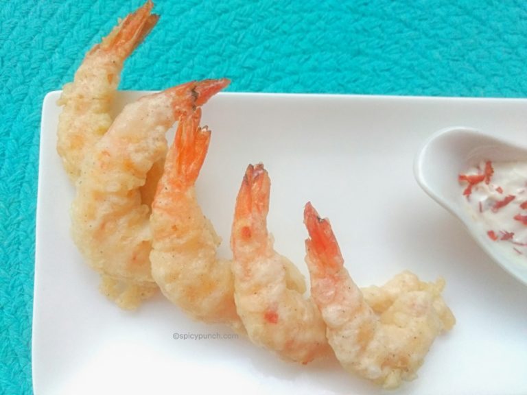 Crispy batterfried prawns recipe Batter fry prawns recipe Spicy punch