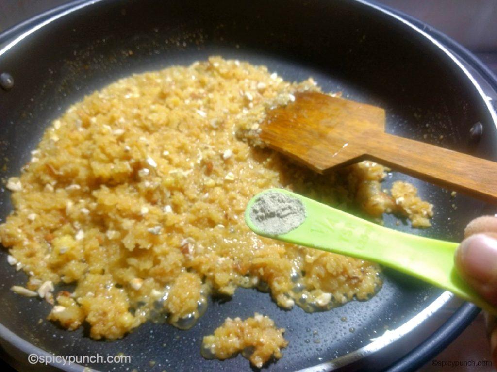 coconut stuffing with cardamom powder