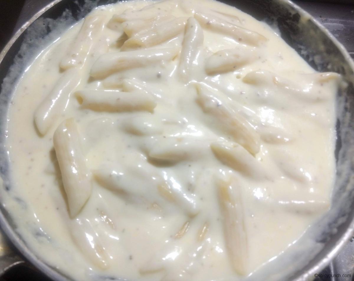 White Sauce Pasta recipe Italian style pasta in white sauce gravy