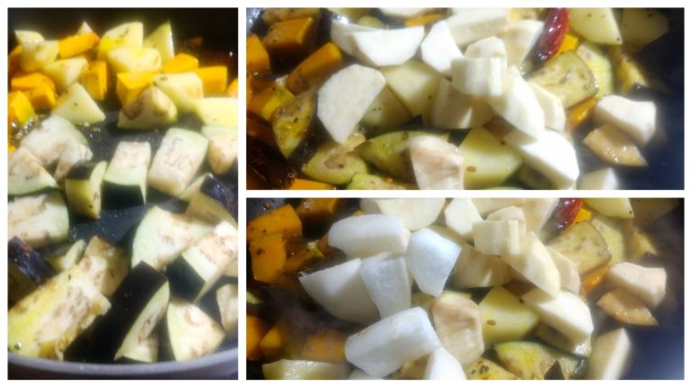 Bengali labra recipe - mixed vegetable curry for Lakshmi puja