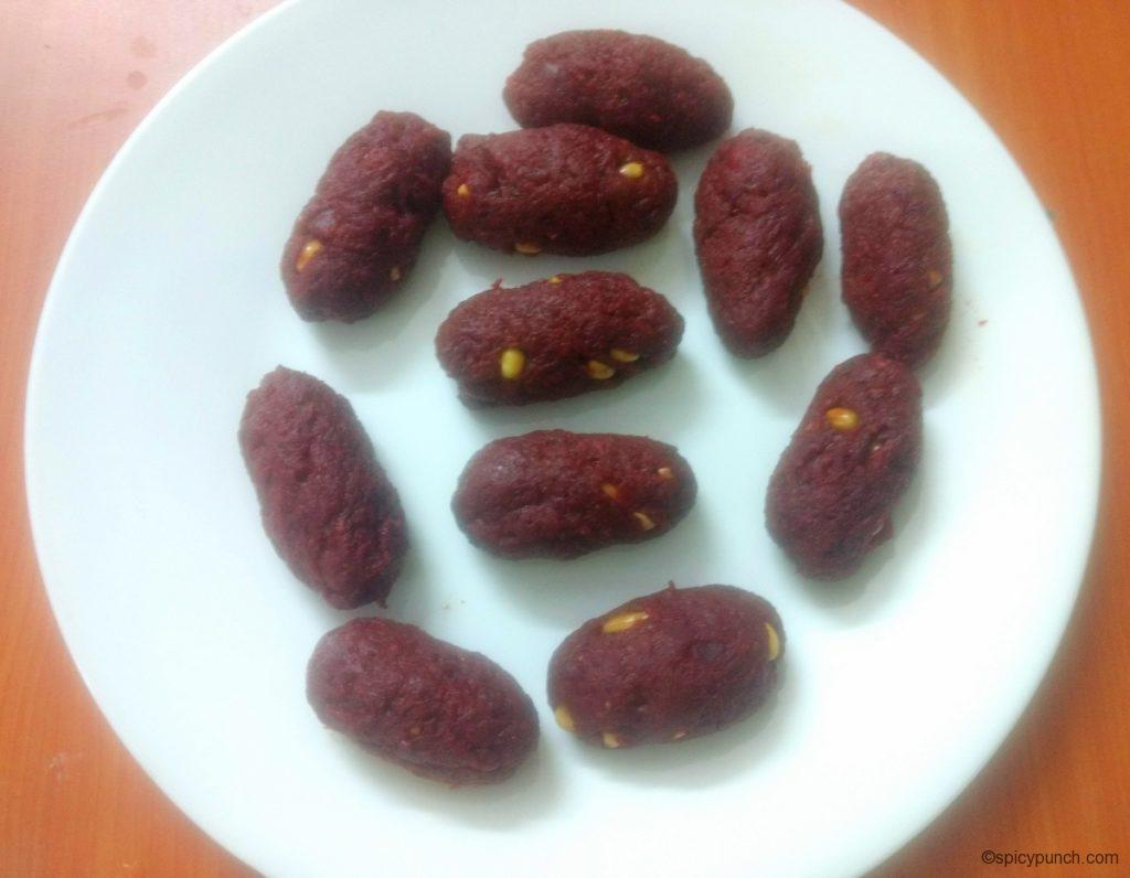 cylindrical shape patties for making bengali street food vegetable chop recipe or bengali vegetable chop