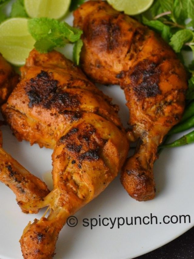 Restaurant Style Tandoori Chicken recipe at home on gas