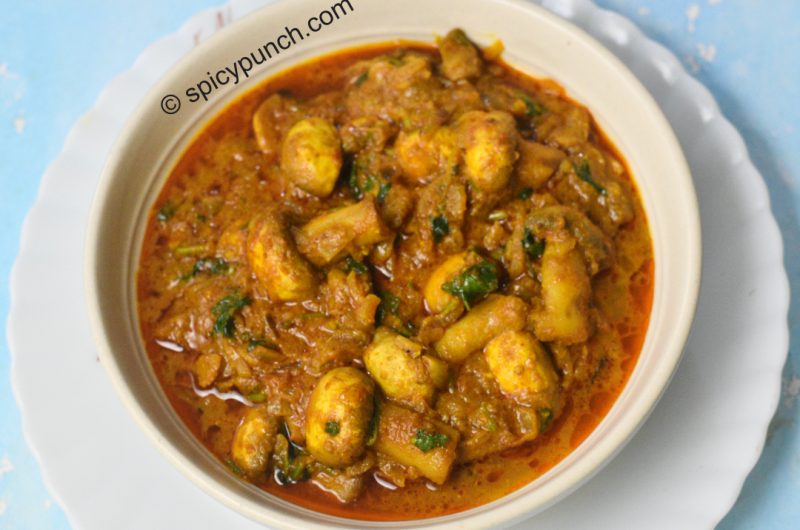 Simple Mushroom Masala(mushroom curry) recipe
